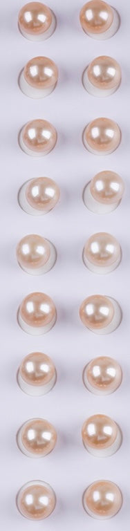 Pérola Edison AA Rosa Redonda 11-12 mm  - Par - 2 Peças