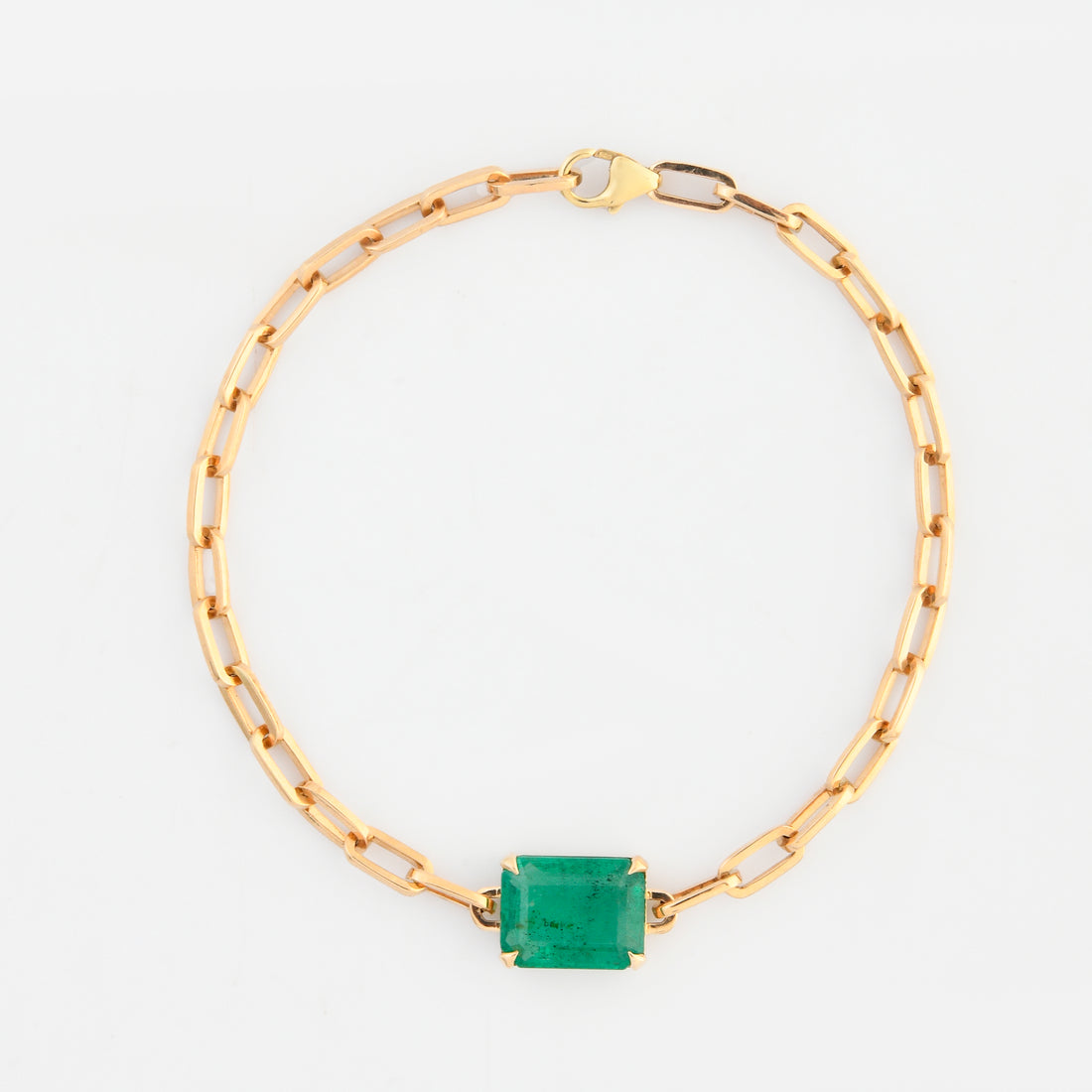 Pulseira Chain Emerald Cut Esmeralda