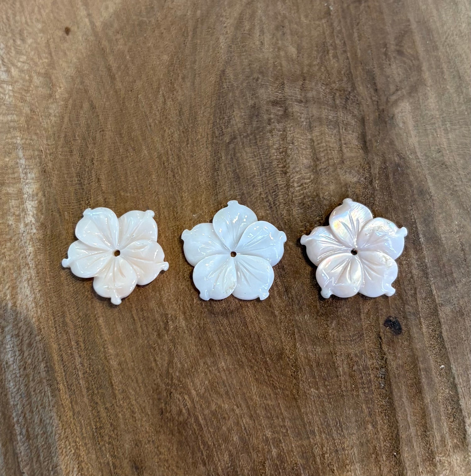 MADREPÉROLA FLOR 16 MM - LOTE 3 PCS