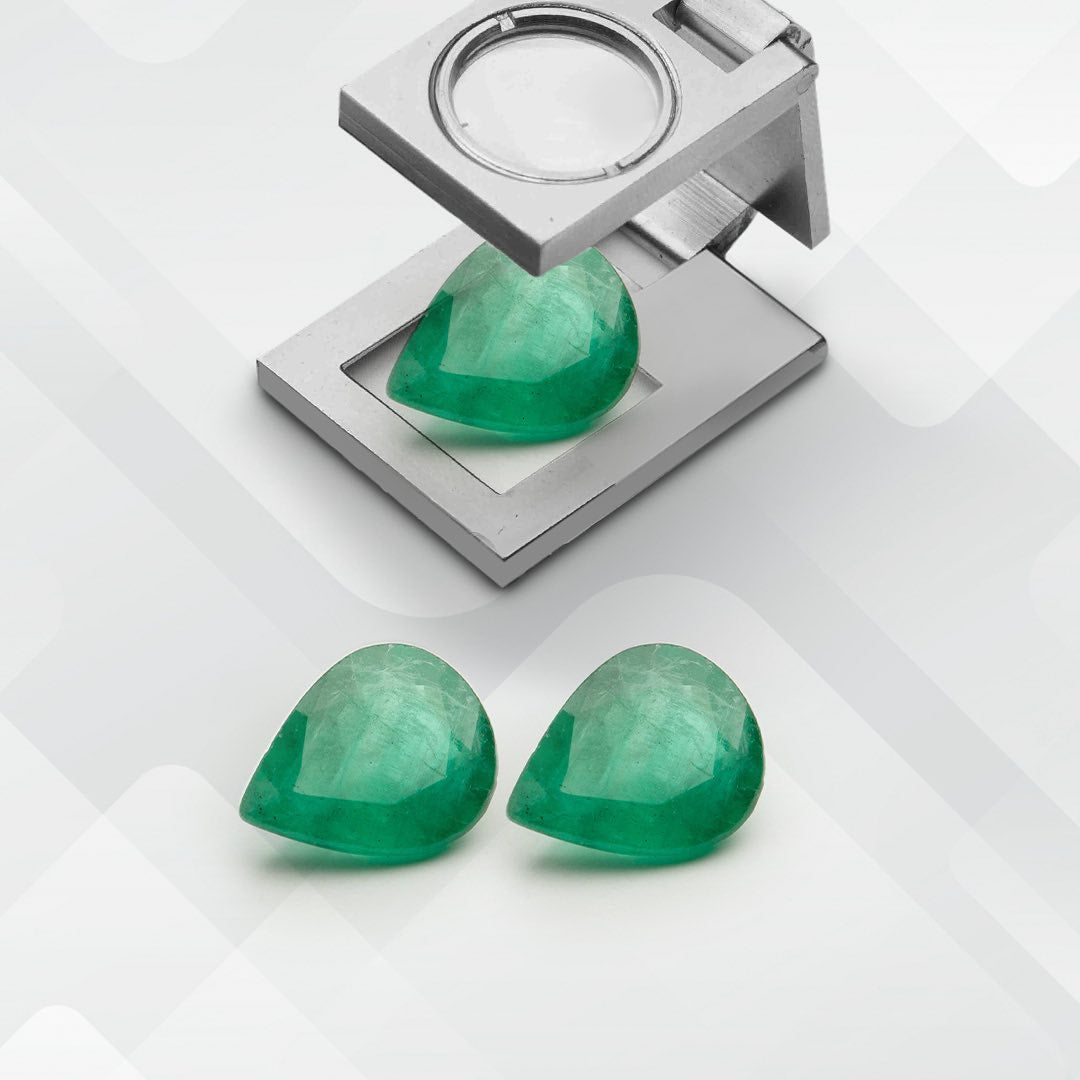 Esmeralda Gota Lapidada Calibrada Natural – Alta Qualidade para Joalheria