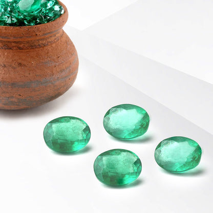 Esmeralda Oval Lapidada Calibrada Natural – Alta Qualidade para Joalheria