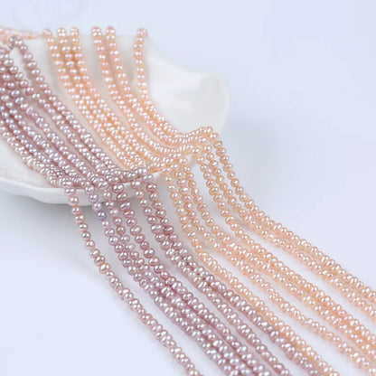 PEROLA POTATO 3-3.5 MM CORES LILAS E ROSA - 1 FIO - 38 CM