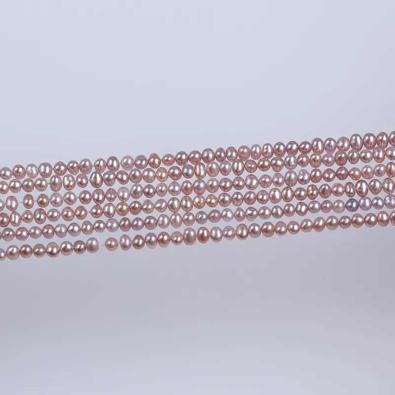 PEROLA POTATO 3-3.5 MM CORES LILAS E ROSA - 1 FIO - 38 CM