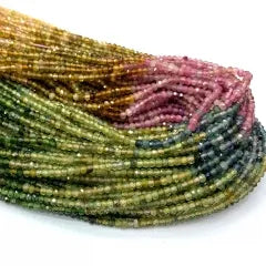 Turmalina Botao Facetado 2x3 mm - 1 Fio - 40 cm