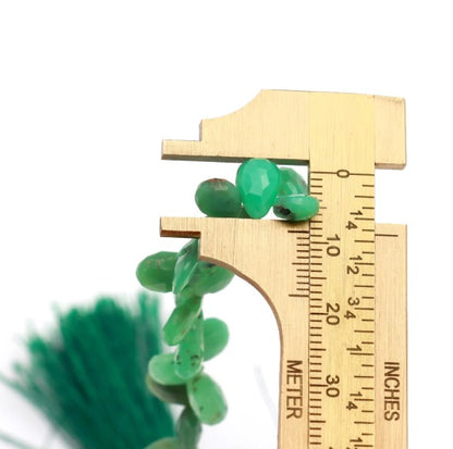CRISOPRÁSIO GOTA FACETADA 7MM - 20CM- 1 FIO