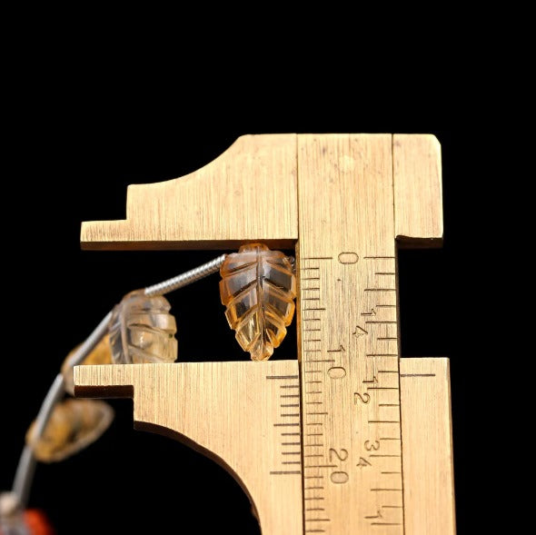 CITRINO FOLHA FACETADA 12 MM- 20CM - 1FIO