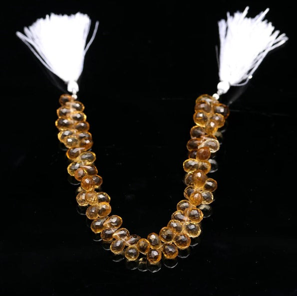 CITRINO GOTA FACETADO 9MM - 20CM- 1FIO
