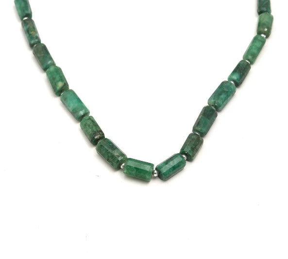 ESMERALDA TUBO FACETADA 13MM - 40CM- 1FIO