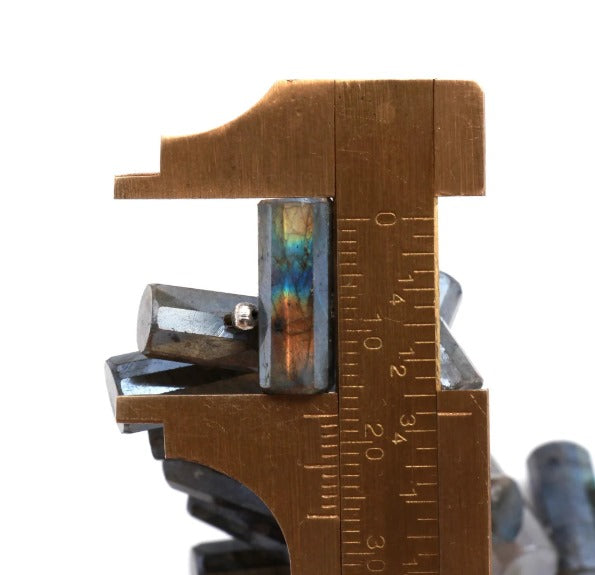 LABRADORITA TUBO FACETADA 22X10MM - 20CM - 1FIO