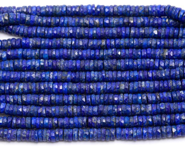 LAPIS LAZULI HEISHI FACETADO 5MM - 40CM - 1 FIO