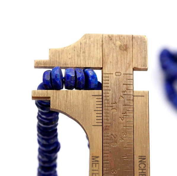 LAPIS LAZULI HEISHI FACETADO 5MM - 40CM - 1 FIO