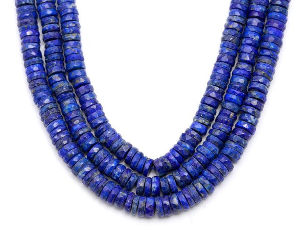 LAPIS LAZULI HEISHI FACETADO 5MM - 40CM - 1 FIO