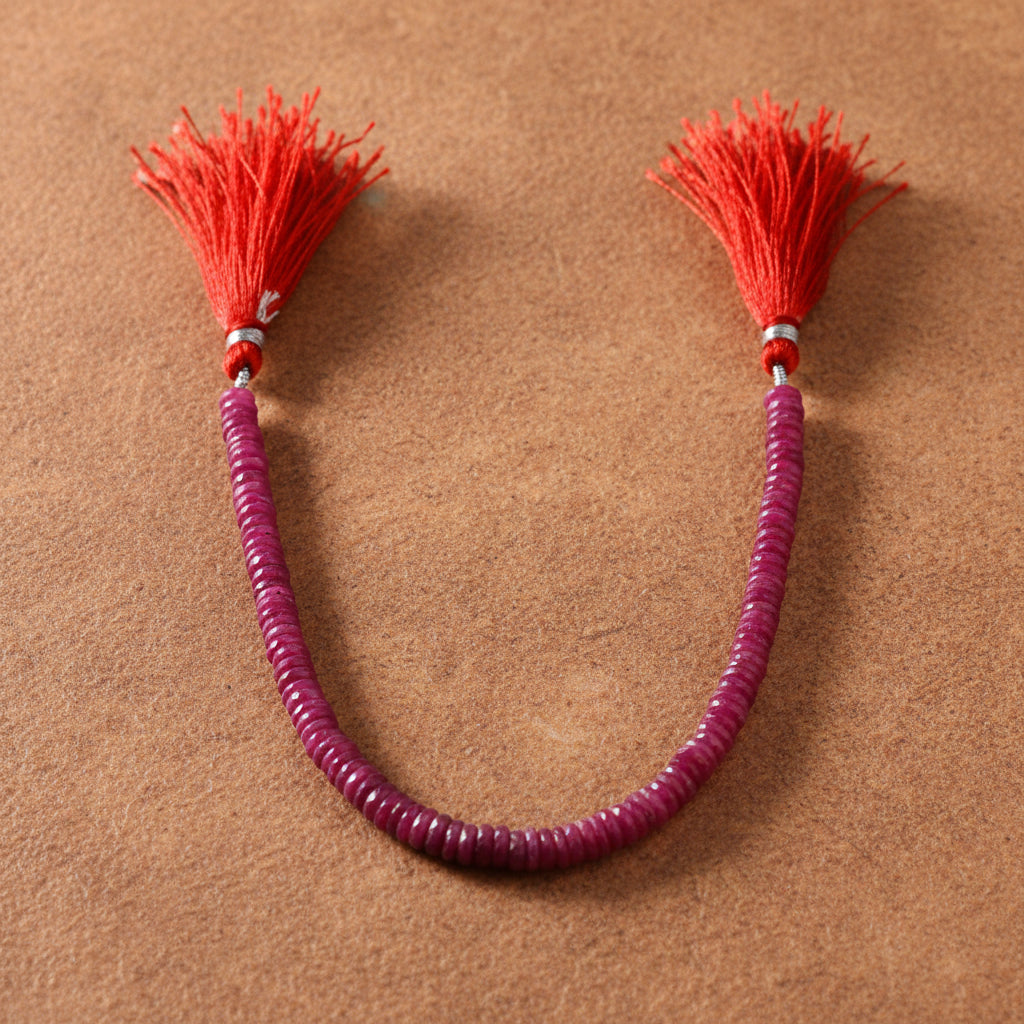 RUBI HEISHI FACETADO 6MM - 20CM - 1 FIO