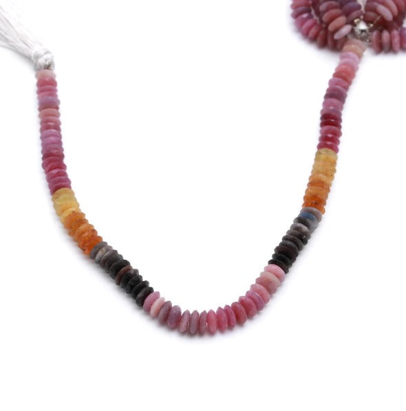 SAFIRA BOTÃO FACETADO MULTICOLOR 7MM- 30CM - 1 FIO