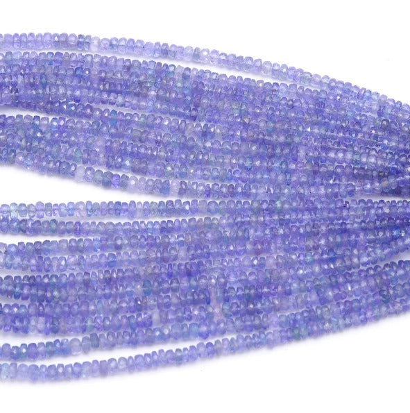 TANZANITA NATURAL BOTÃO FACETADO 5MM - 40CM - 1 FIO