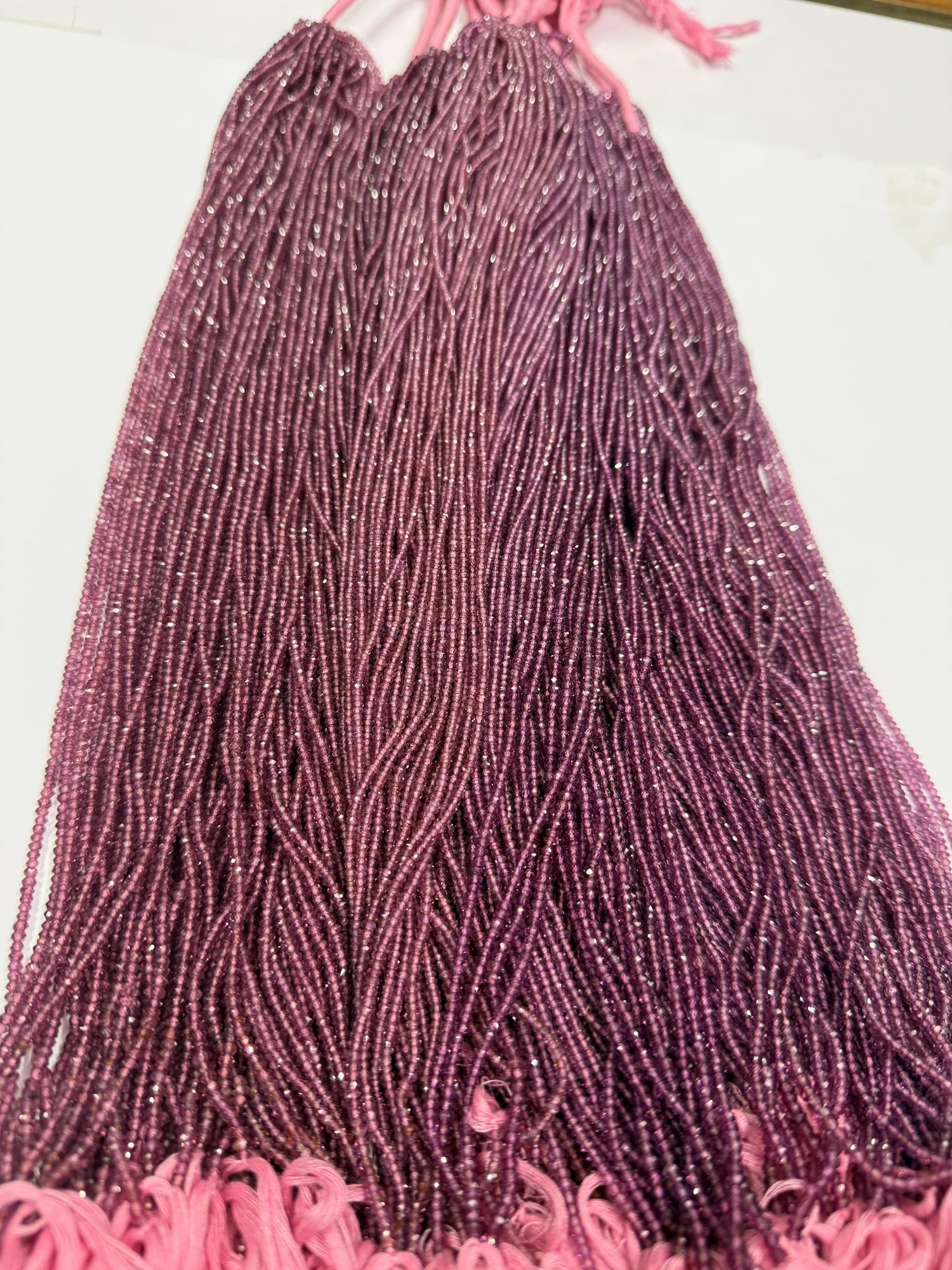 Rodolita Botão Facetado 3 mm - 1 Fio 38 cm