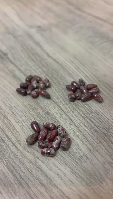 JASPE LISA 1/2 FURO - 5X10MM / LOTE COM 10 PEÇAS