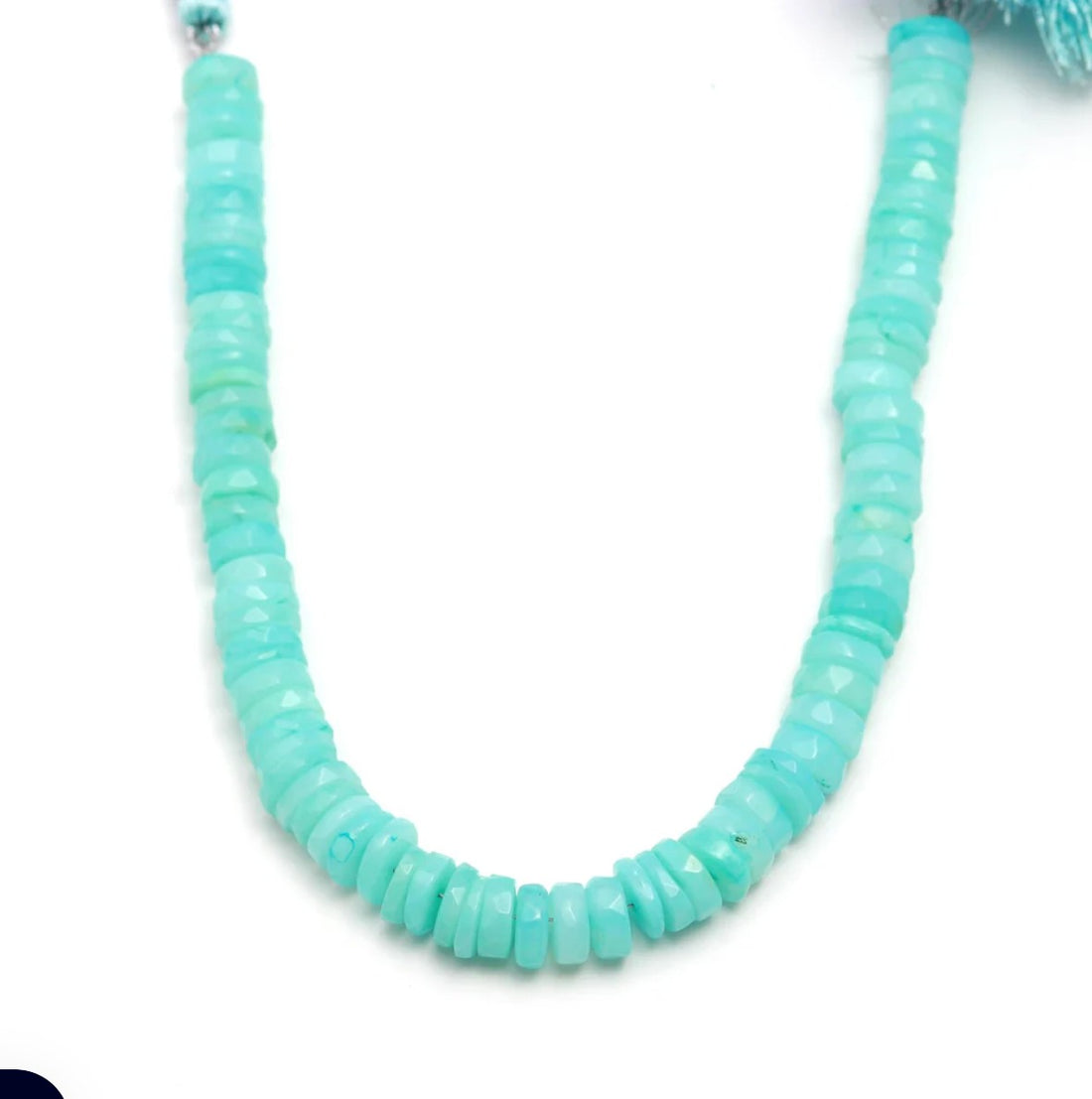 AMAZONITA HEISHI FACETADA 5MM- 20CM -1FIO